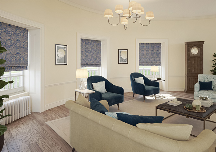 Hathaway, Indigo - Roman Blind - Image 6